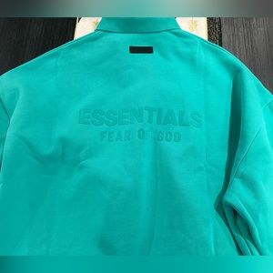 BRAND NEW FEAR OF GOD MINT LEAF POLO SWEATSHIRT SIZE XL